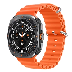 Sport Bracelet Silicone Ocean Band Strap - 2026 Edition - Galaxy watch 8 ultra (Orange)