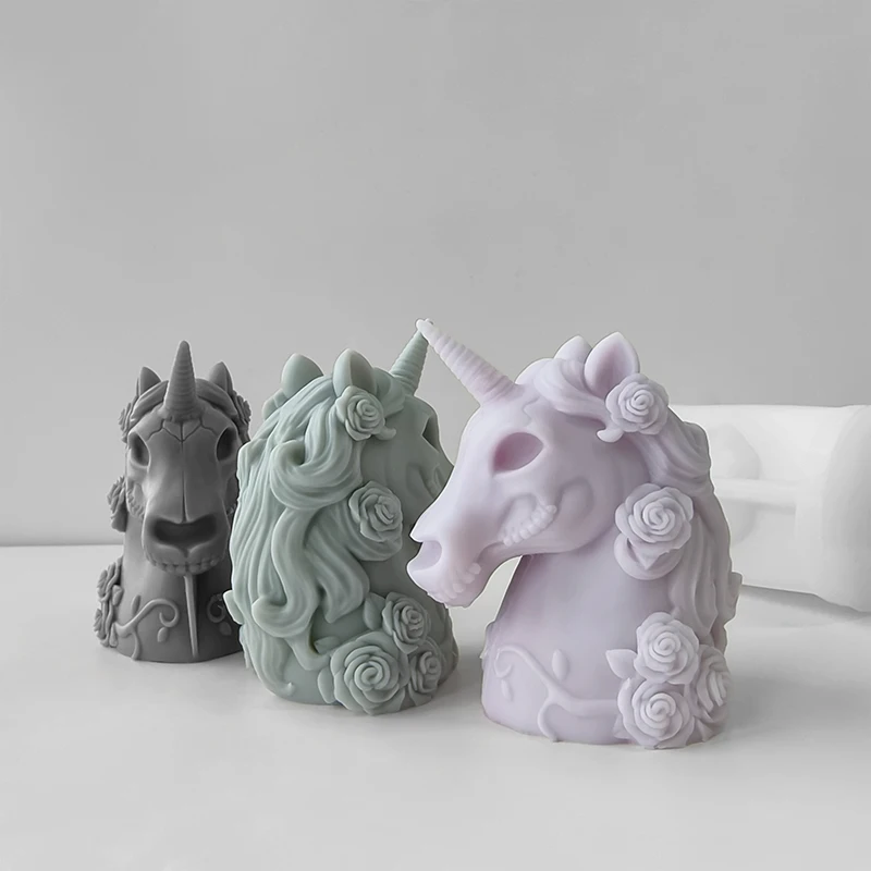 3D Einhorn Kopf Silikonform Für Epoxidharz – 10,9 X 7,4 X 5,1 Cm, Hitzebeständig, Lebensmittelecht