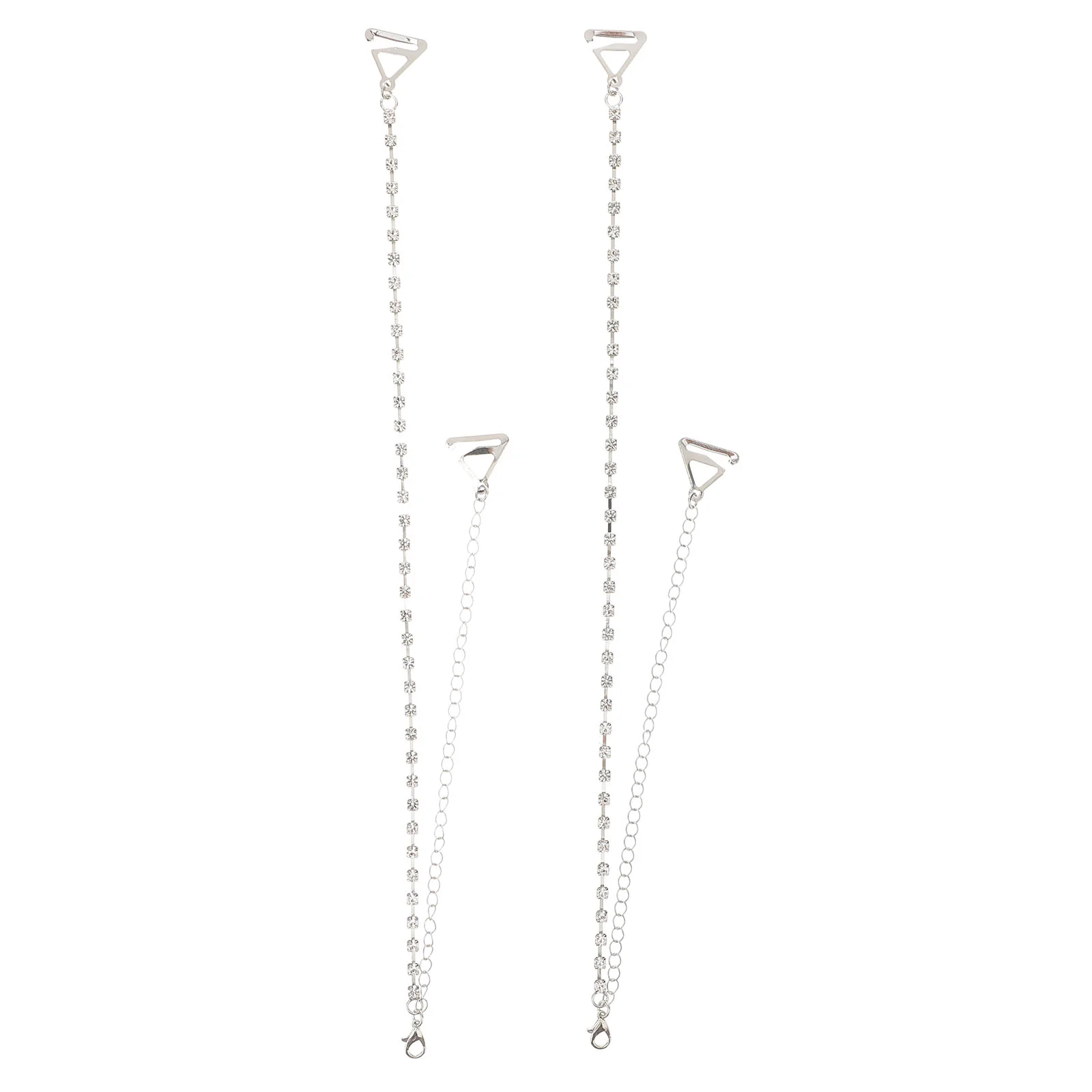 

Pair of Single Row Straps Rhinstone Shoulder Straps Girdles Straps for Womens