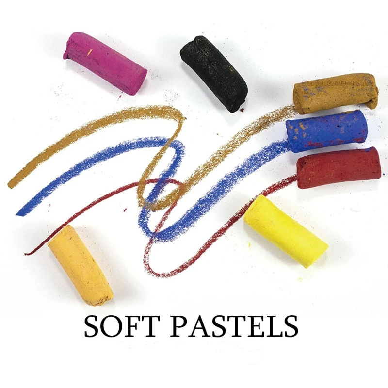 SENNELIER Half Pastel 6 Stick Set Hand Made Color Powder Stick Art Supplies oil pastels artist pastel sticks soft pastel chalk set soft pastel painting chalk set
