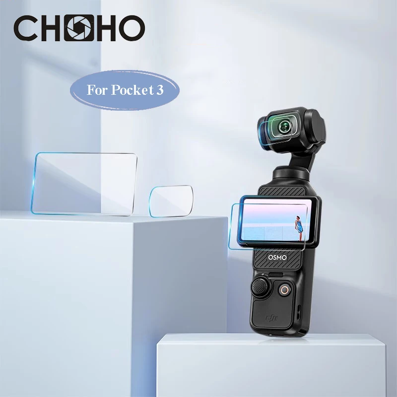 Для DJI Osmo Pocket 3 аксессуары, защита экрана + закаленное защитное стекло для объектива Ультра Прозрачный LCD HD для камеры DJI OSMO Pocket3