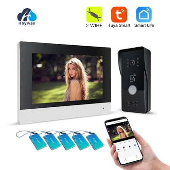 2-wire IP video intercom system TUYA wireless WiFi intelligent doorbell motion detection ID card unlocking, etc 1