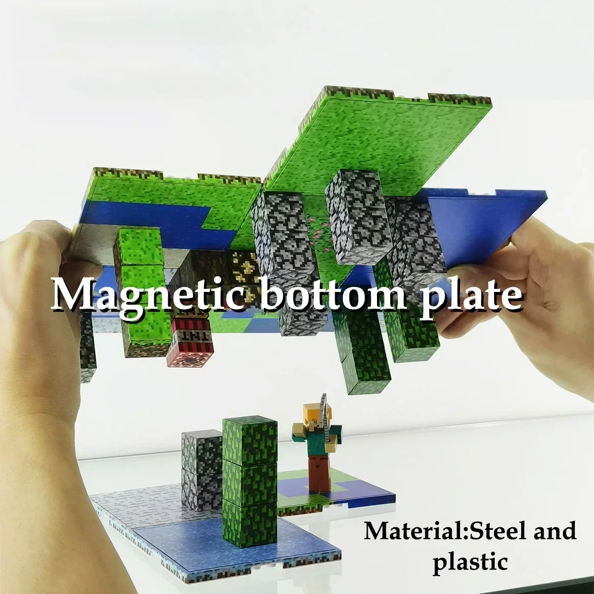 Building Blocks Magnetic Base Plate Variety Baseplates Match Mine World Magnetic Building Blocks Toys for Boys and Girls Children Toy Gift