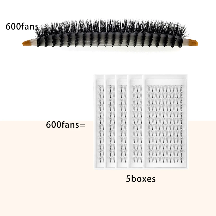 FAIRYTIS 새로운 동백 Premade 볼륨 팬 속눈썹 10D 0.05mm C D 컬 러시아어 볼륨 가짜 밍크 뾰족한 기본 속눈썹 확장