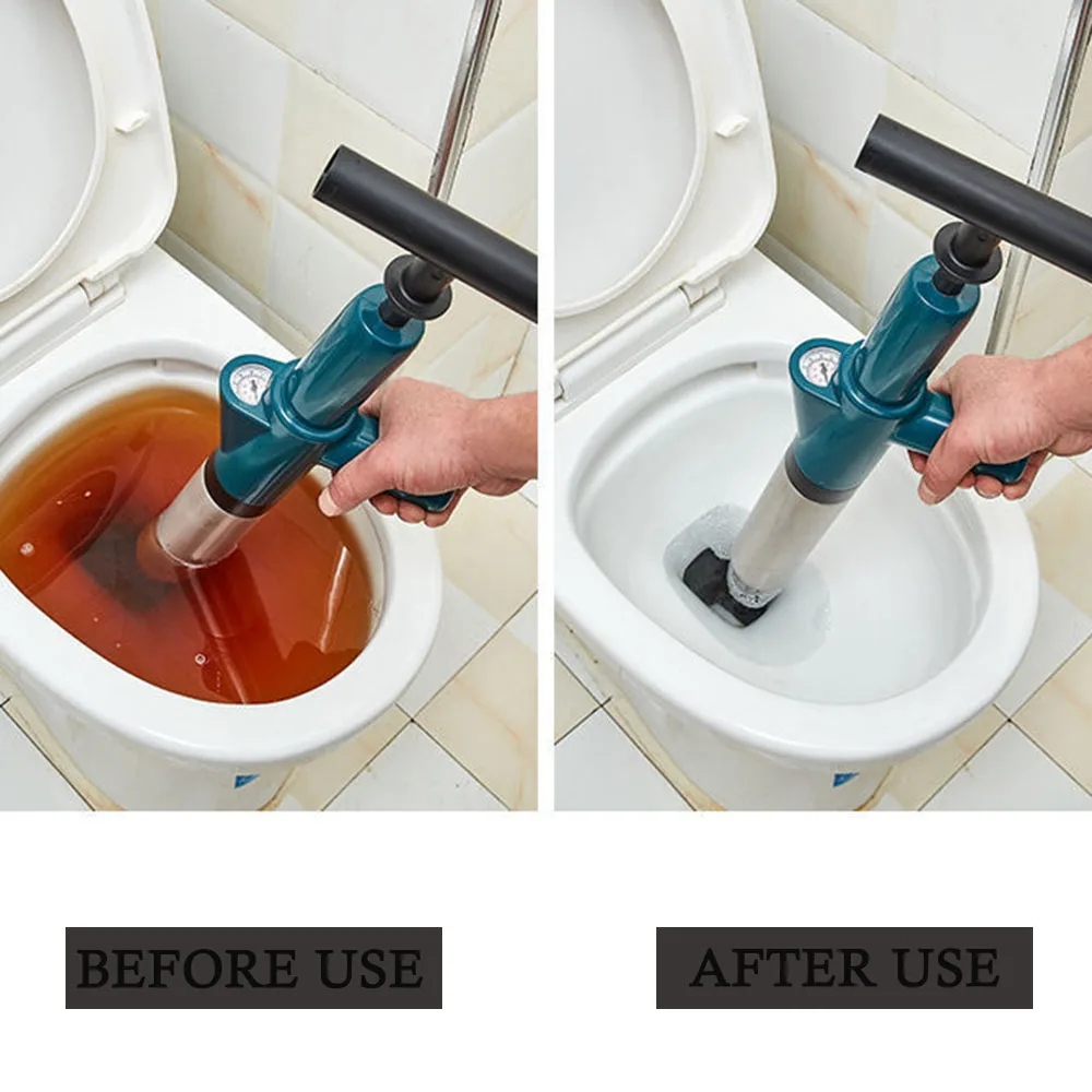 Sewer Pipe Unblocker Dredge Clog Remover Sucker Dredge Air-Drain Blaster For Home Toilets Cleaning