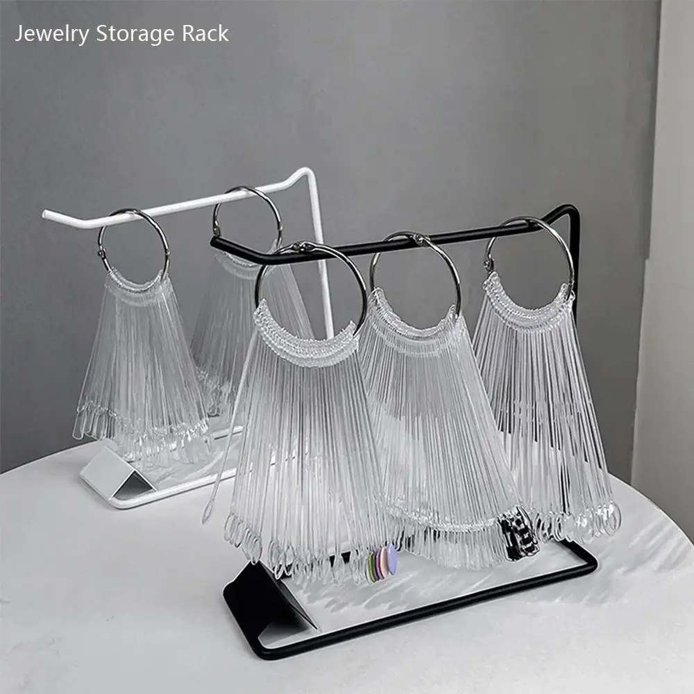 Tabletop Jewelry Organizer Stand Modern Metal Hanging Display Holder Rack for Pendant Keychains Trinket Necklace Dresser 4