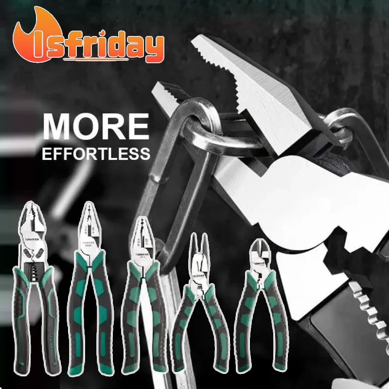 6/8/9 Inch Wire Cutters Wire Stripper Demolisher Pliers Universal Needle Nose Pliers Electrician Metalworking Professional Tool