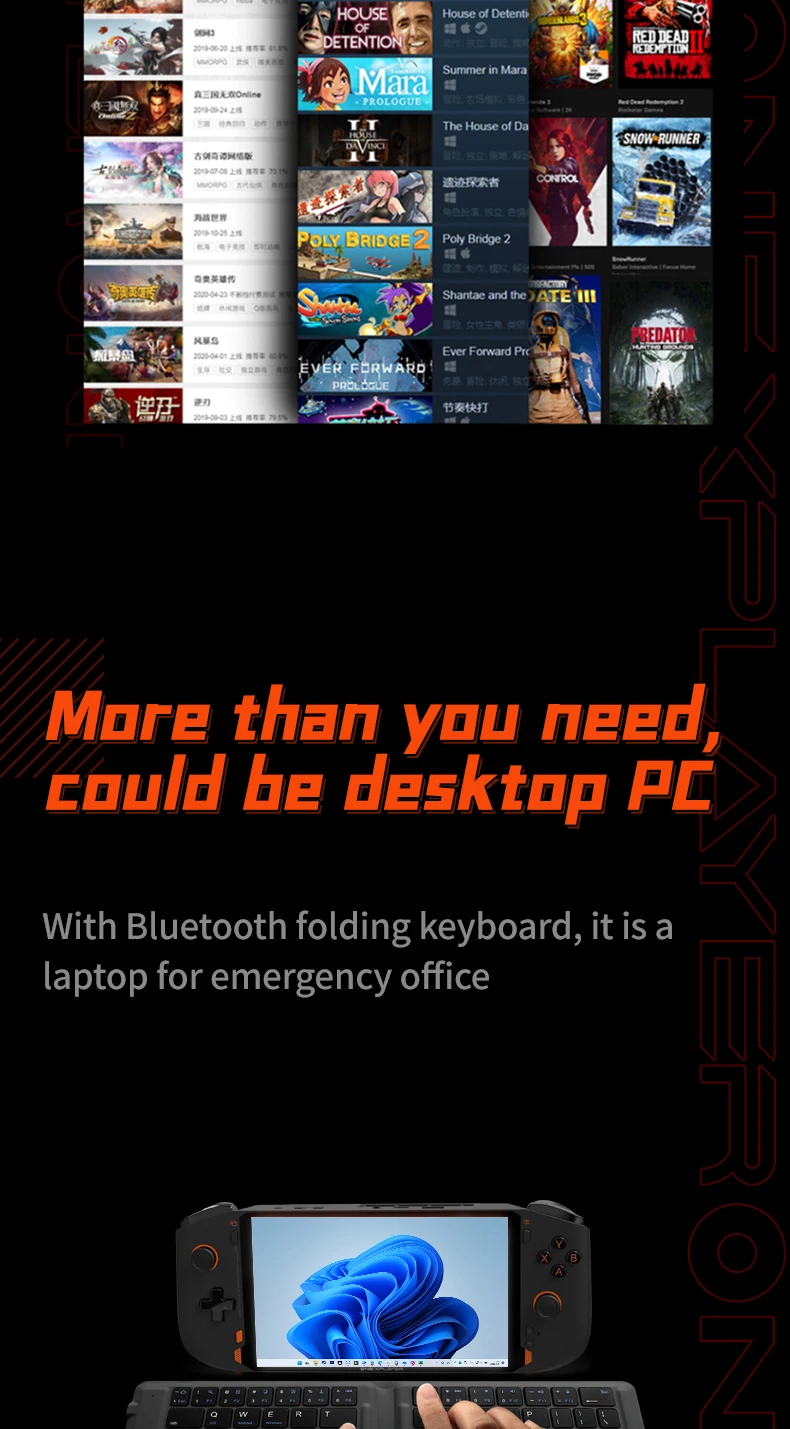 OnexPlayer MiniPro Gaming Laptop - AMD R7-6800U, 7 Inch Tablet, Win11, Pocket Office, Handheld Console Computer Description Image.This Product Can Be Found With The Tag Names Onexplayer handheld pc, Onexplayer mini 5800u, Onexplayer mini 6800u, Onexplayer mini amd, Onexplayer mini pro
