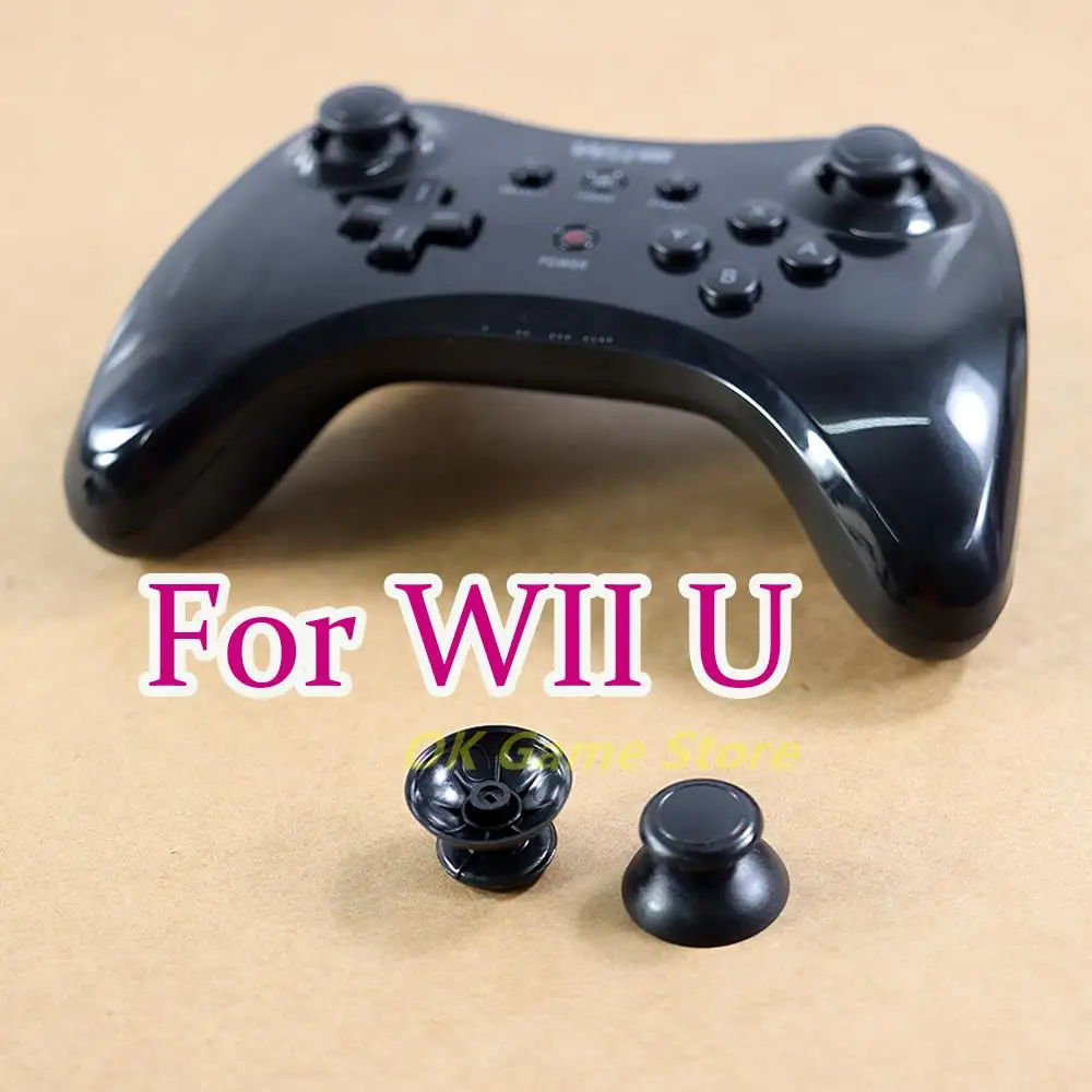 2 Pz/Lotto Sostituzione 3D Analog Thumbstick Joystick Caps Nero Piccolo Foro Fungo Cap Per Wii U Wiiu Controller