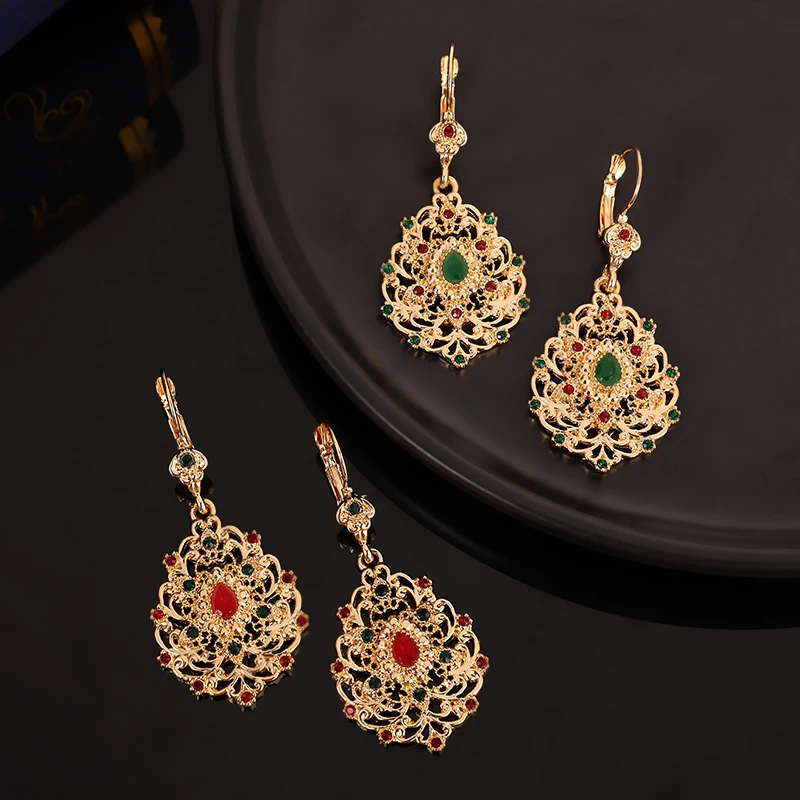 Parure Goutte D'eau Strass – Collier Et Boucles D'oreilles – Femme – Neuf