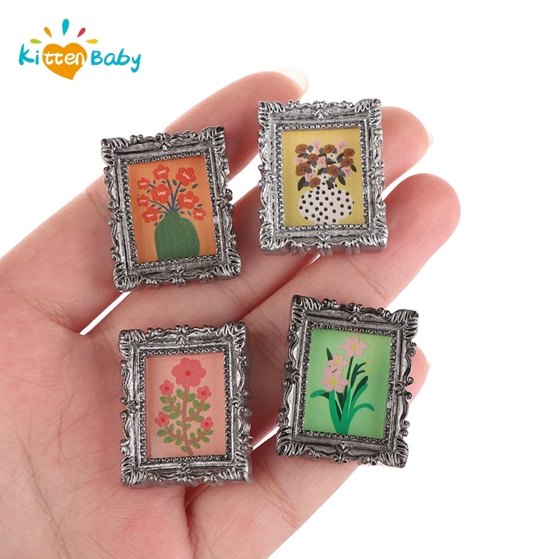 

2 шт. винтажная рамка Настенная картина для кукольного домика кукольный домик гостиная спальня мебель Декор Игрушки миниатюра