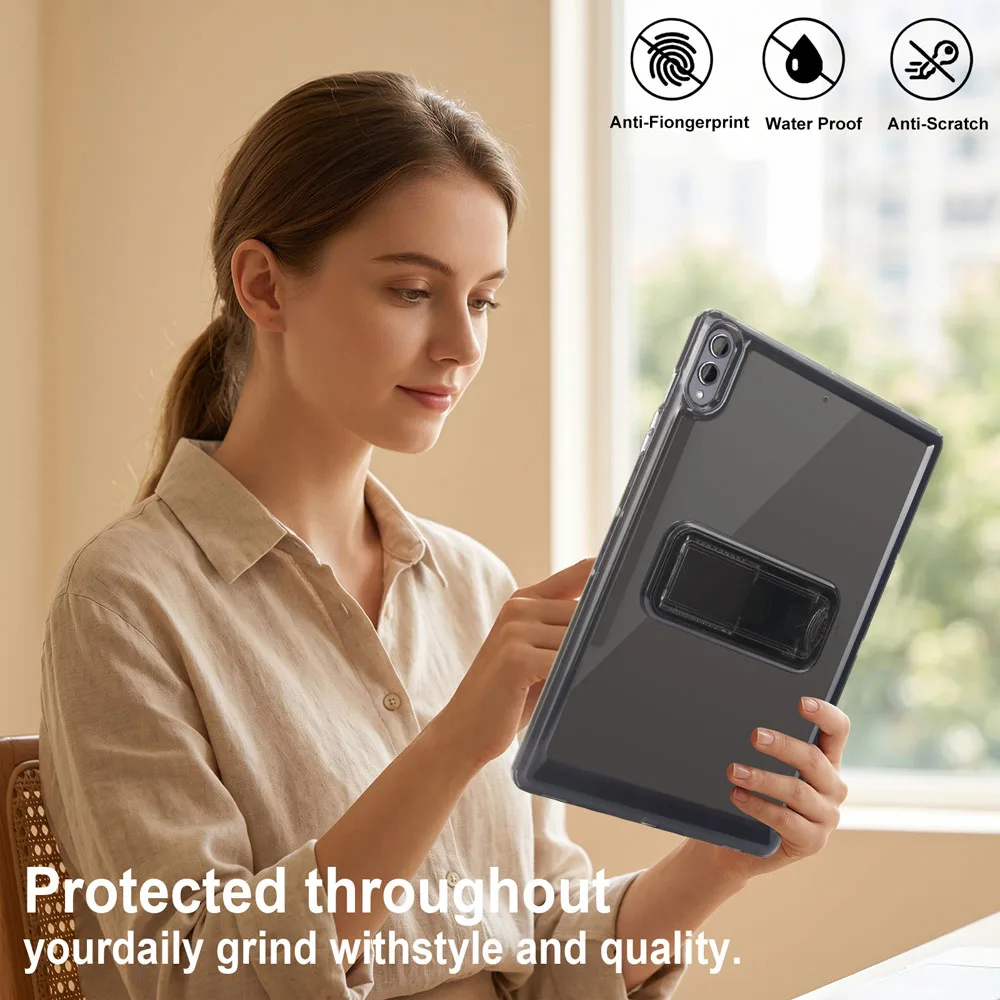 Icy Colors Acrylic TPU Shockproof Protective Tablet Case with Adjustable Kickstand