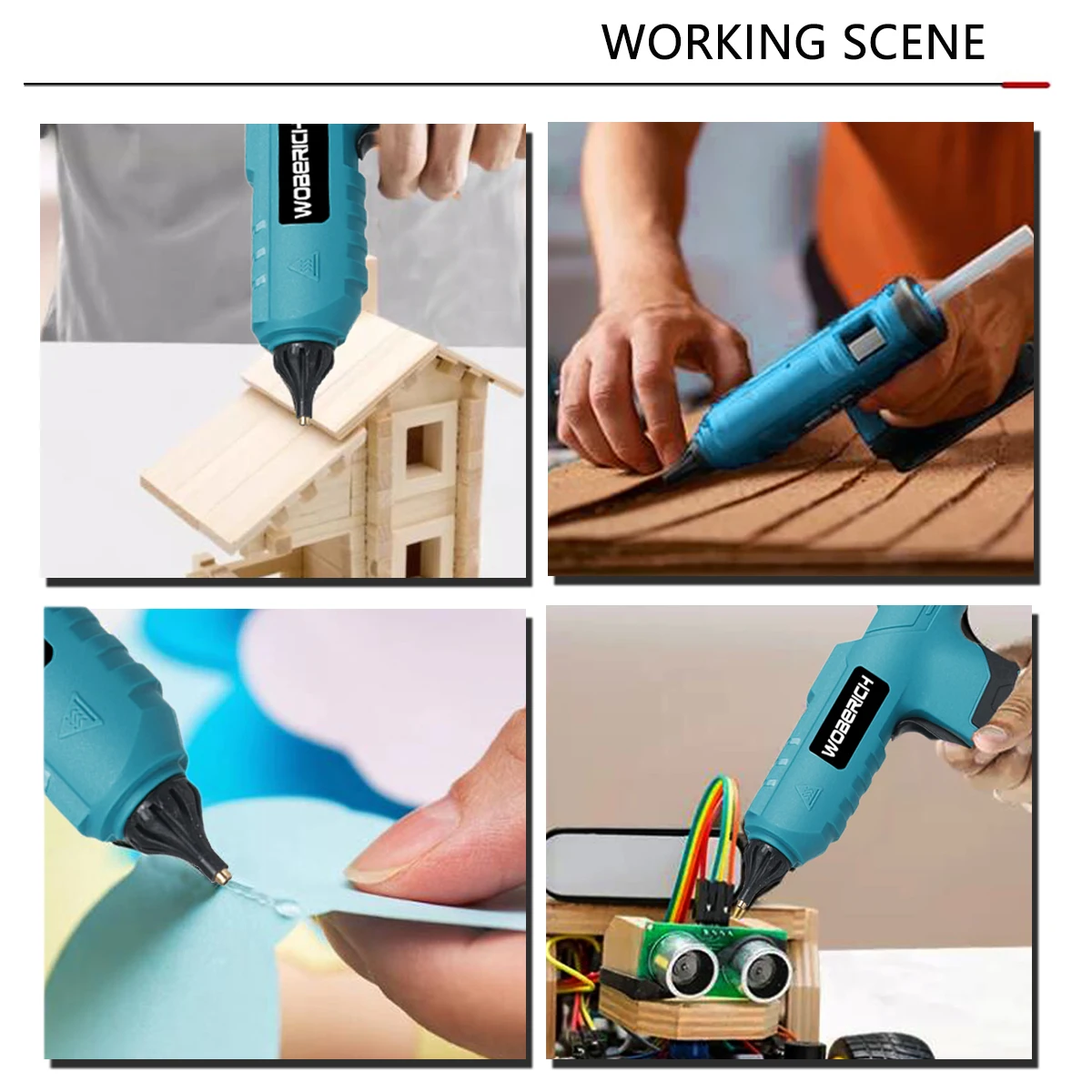 Electric Hot Melt Glue Gun Cordless Electric Glue Grab 11mm Glue Stick Hot Melt Welding Air Gun for Makita 18V Battery 3