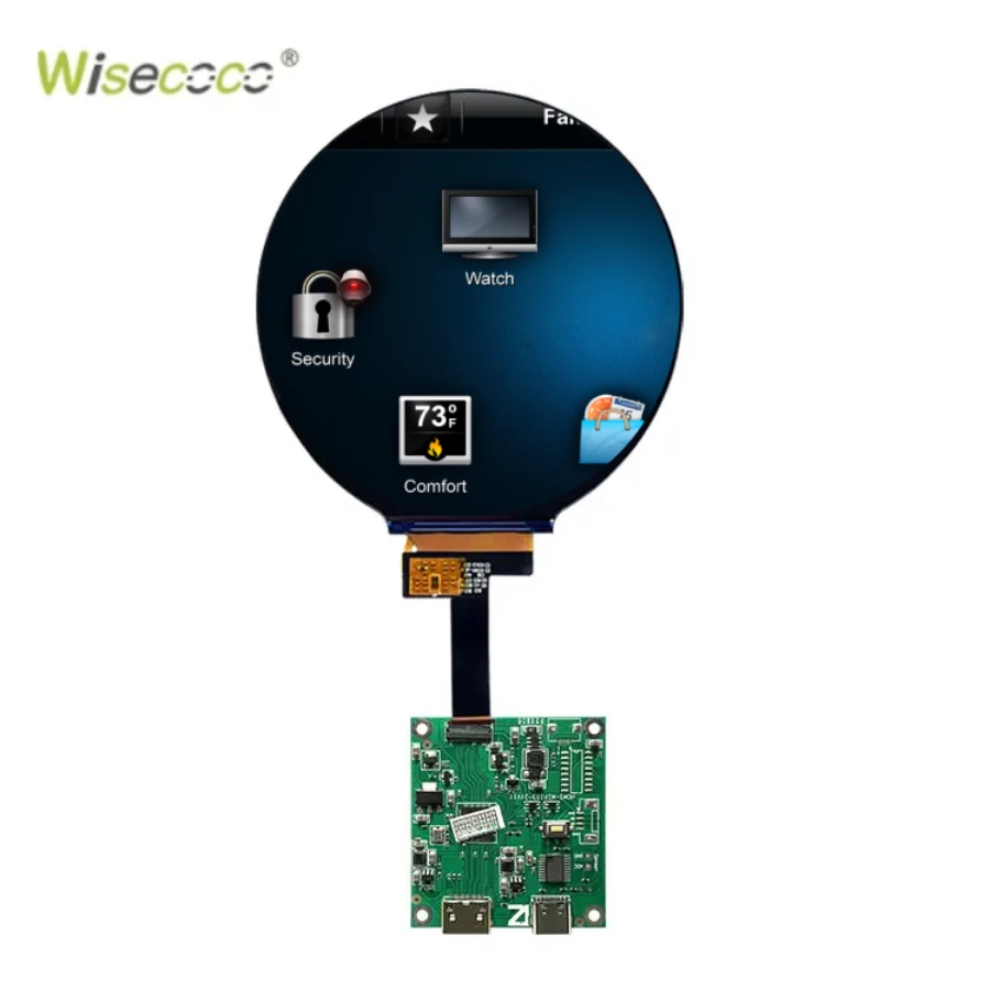 Wisecoco-painel Módulo de Display Lcd Redondo para Casa Inteligente Circular Tft Ips ev Mipi Driver Board 720x720 - Imagem 2