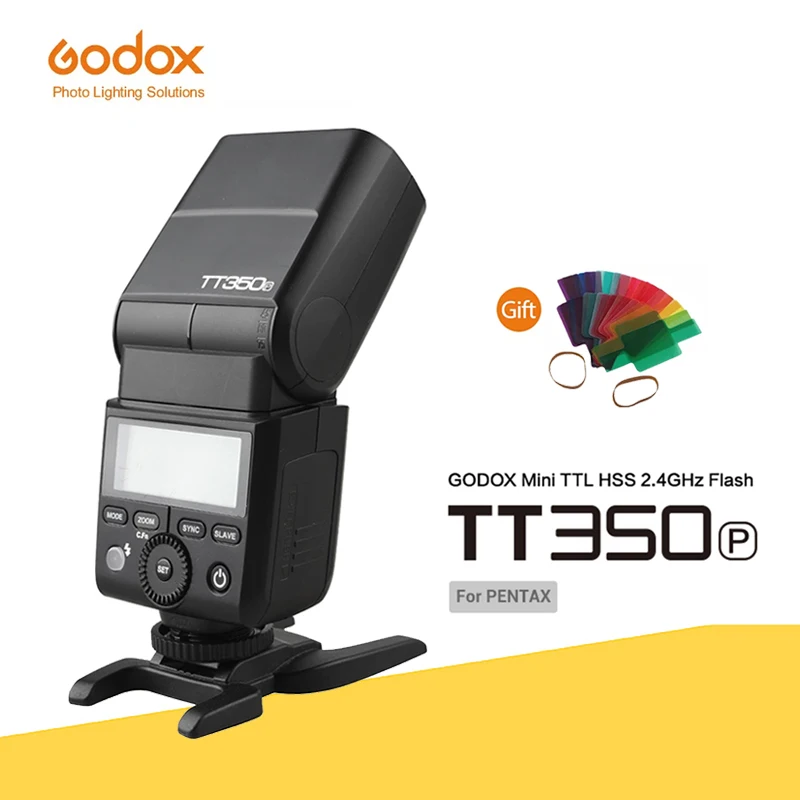 Godox Tt350P Mini Ttl Hss 1/8000S Flash 2.4Ghz Wireless Camera Flash Speedlite Per Pentax 645Z K-3Ii K-1 Kp K-50 K-S2 K70 Fotocamera