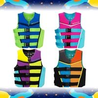 Swim Vest Youth Lightweight & Breathable Adjustable Safety Straps & Buckles Easy-to-spot Colors Swimming Training Kayak Boating 1