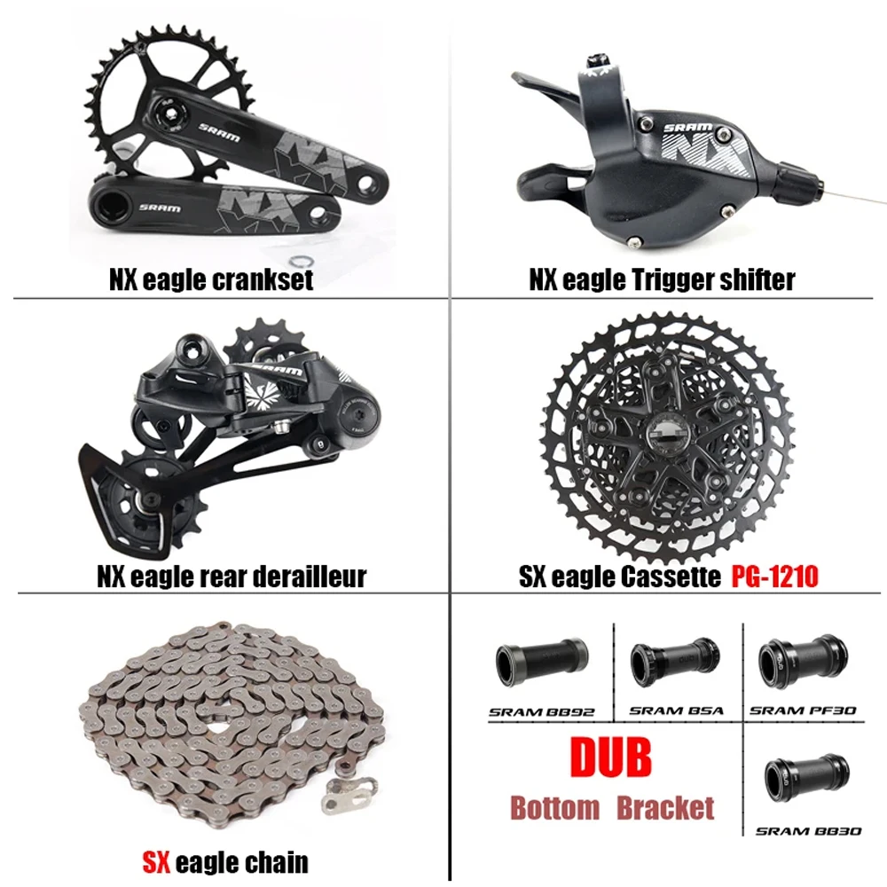 Sram-チェーンキットnx eagle 1x12,12スピード,175mm dub 170mm,ギア