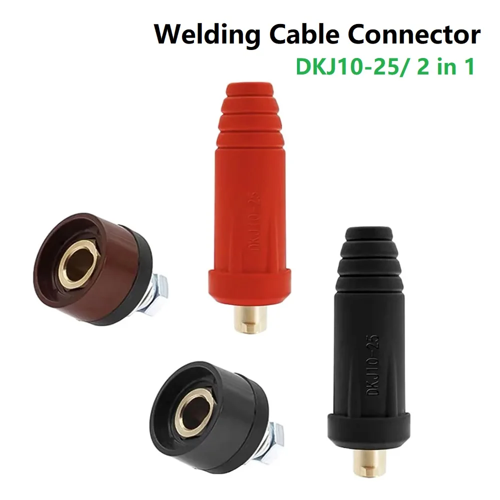 4 Pcs/Set All-Copper European Fast Plugs Welded Cable Connector DKJ10-25&DKJ10-25 Quick Connector welding cable connector