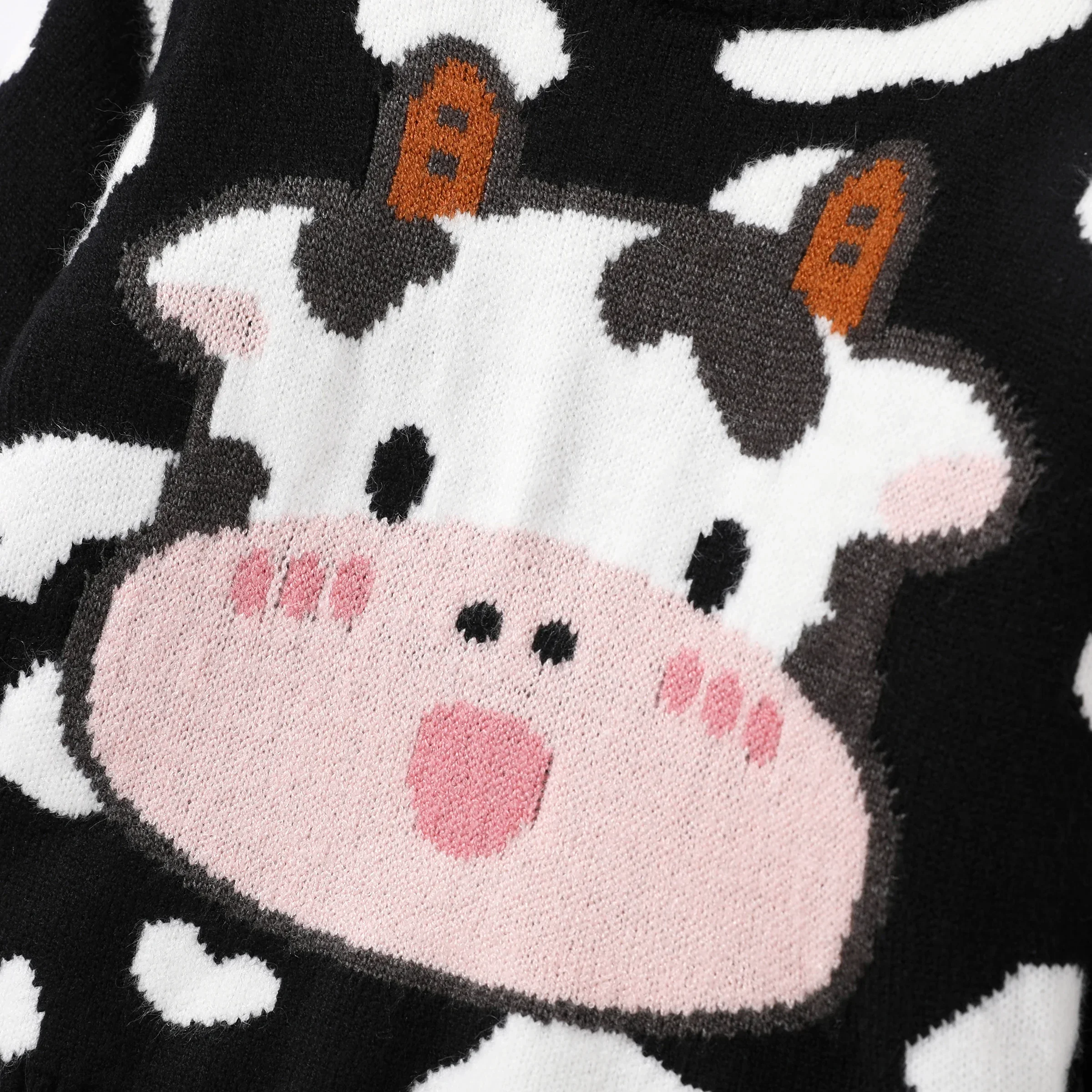 PatPat Baby Girl/Boy Cow Cute Animal pattern Striped Sweater Soft and Comfortable Perfect for Outings and Daily Wear
