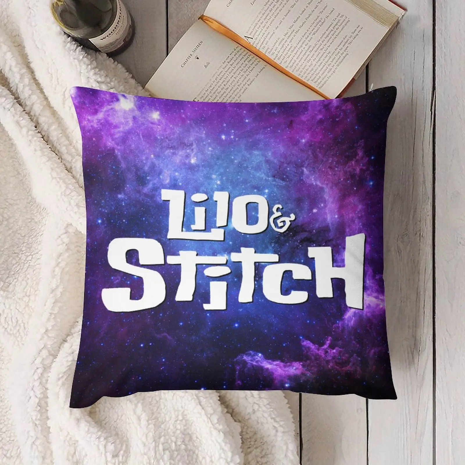 

Disney Anime Cartoon Stitch Cushion Cover Plush Toys Pillowcase Anime Kawaii Pillow Cases Home Decoration Birthday Gift