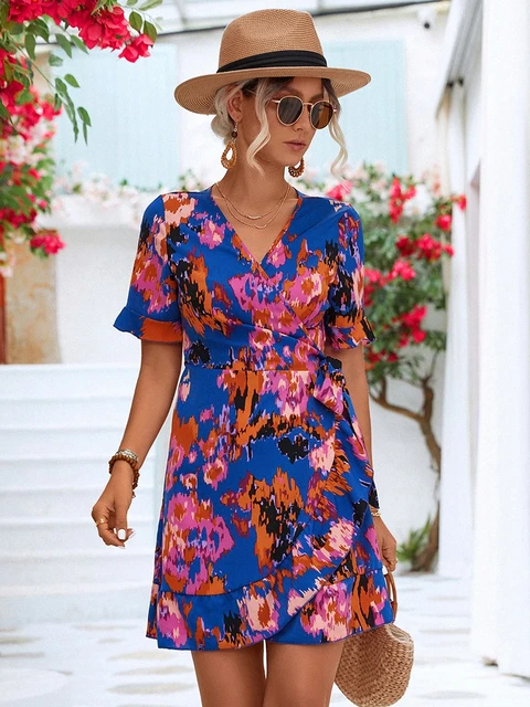 Summer Dresses for Women 2023 Casual Sexy Plus Size V