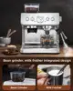 Espresso Machine 15 Bar, Semi-Automatic Espresso Maker with Bean Grinder and Milk Frother Steam Wand 5