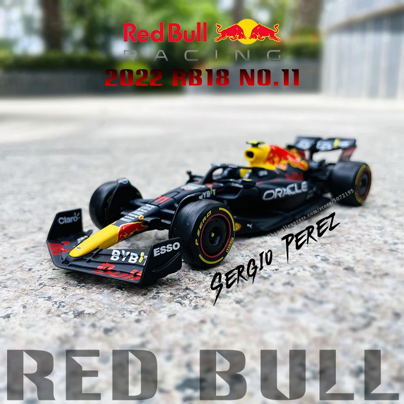 

Bburago 1:43 2022 Red Bull RB18 F1 Racing Formula Car NO.11 Sergio Perez NO.1 Static Simulation Diecast Alloy Model Car