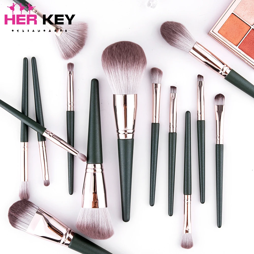 

Набор кистей для макияжа, 14 шт./компл., мягкие и деликатные Профессиональные кисти для нанесения пудры, румян, консилера, консилера для глаз