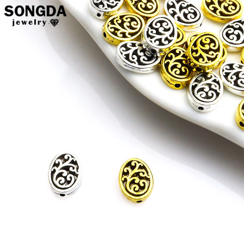 10Pcs Lucky Religion Alloy Ovale Allentato Bead Classic Spacer Bead Per Beliver Diy Making Bracciale Collana Trend Accessorio Per Gioielli