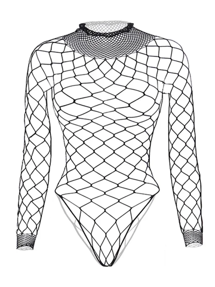 Hot Night Club Mesh Top For Men Guy Erotic Sissy Jumpsuit Fishnet Sleepwear Male Transparent Sex Set Porn Stripper Clothes