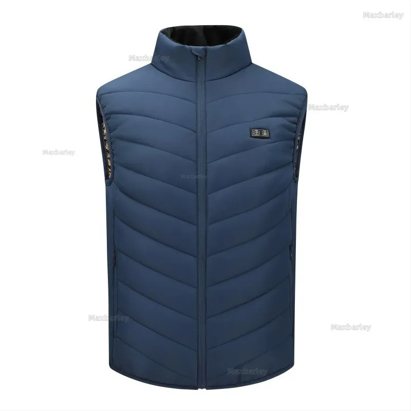 Graphene 15 Zone Heating Vest Men Winter Large Size Smart Warm USB Electric Heated Vest Self-heating Clothes Snow Cold Jacket