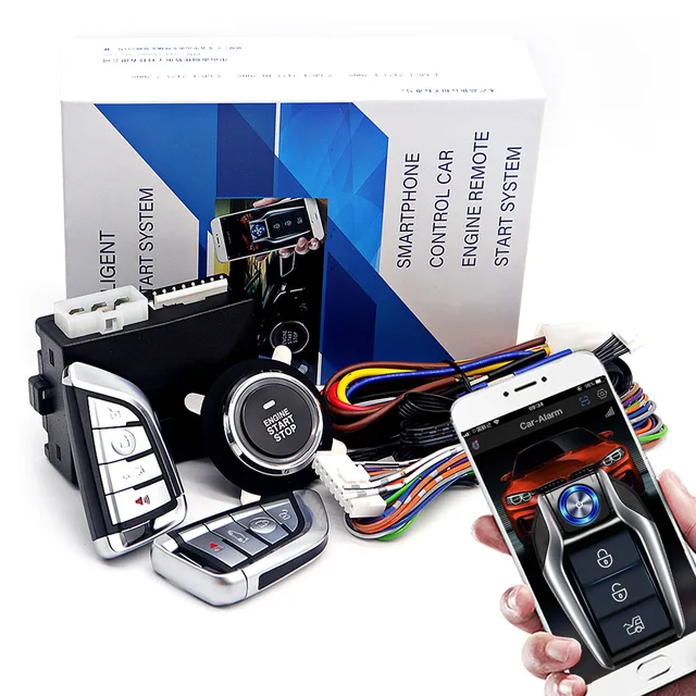 Remote starter car alarm with autostart smart system universal start stop ignition button for car central lock auto acessories