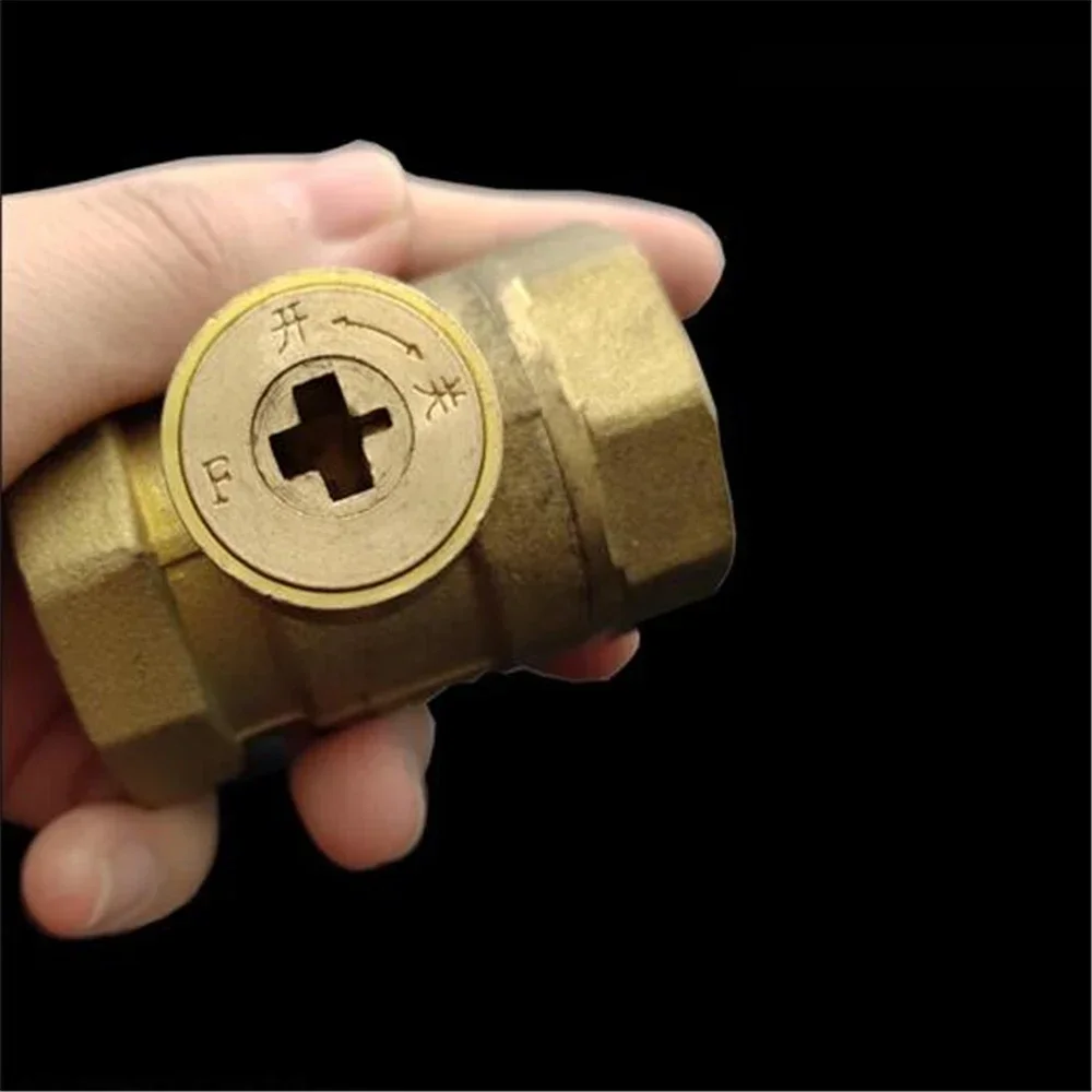 Brass Double Inner Wire Cross Lock Valve Magnetic Word Heating Key Valve Special Floor Heating Switch Lock Ball