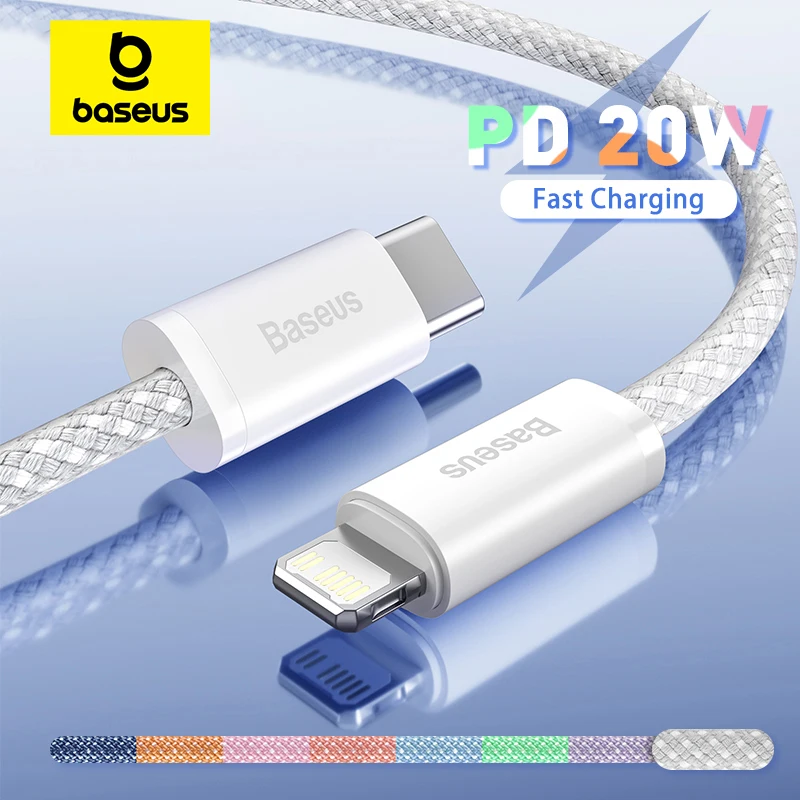 Baseus 20W PD USB Type C Cable for iPhone 13 12 Pro Xs Max Fast Charging  Charger for MacBook iPad Pro Type-C USBC Data Wire Cord