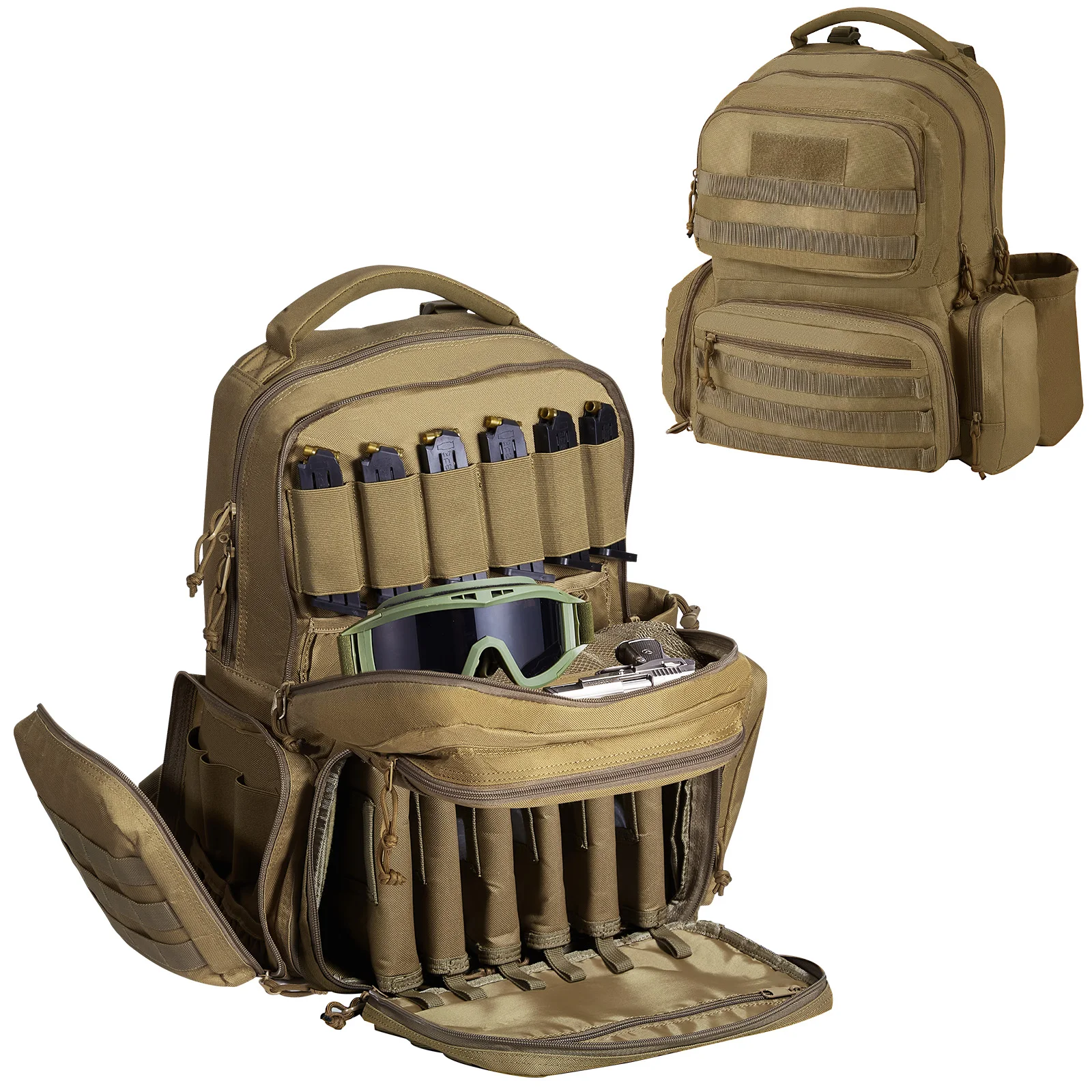 Tactical Waterproof Polyester Gun Backpack for Outdoor Shooting