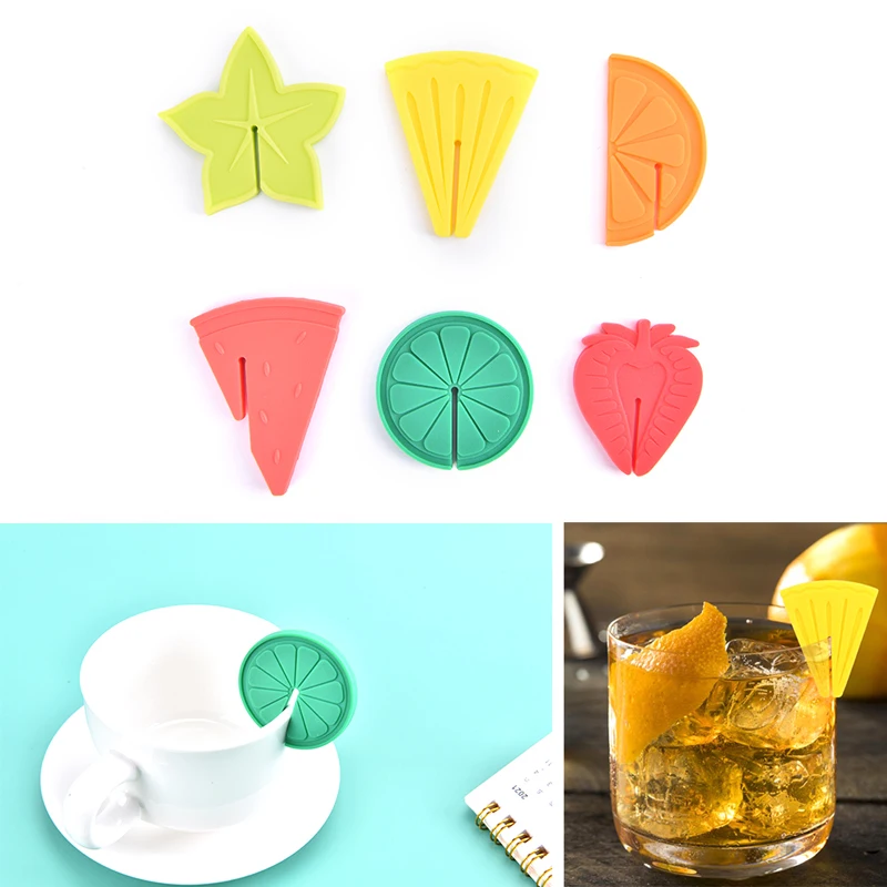 Silicone Wine Glass Recognizer wine glass marker wine glass decorations Silicone Glass Charms Wine Charms Fish Red Markers Party Drink
