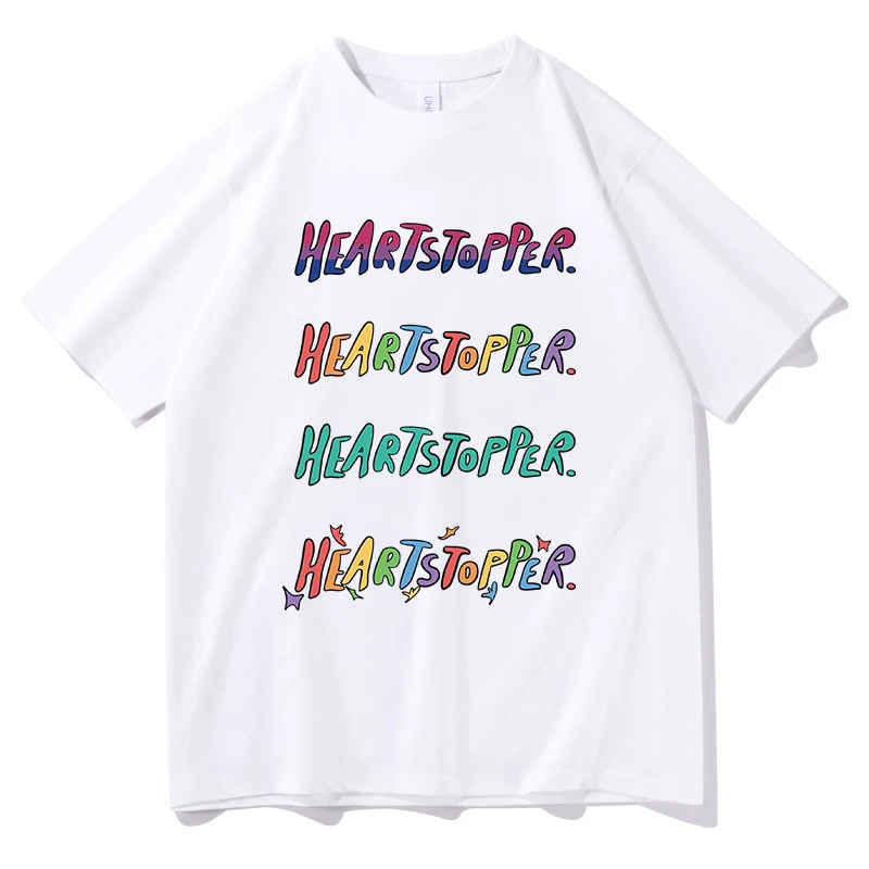 

Heartstopper Rainbow Printed Short Sleeve Casual Y2K T-Shirt Unisex