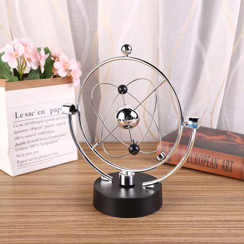 Newtons Cradle Pendulum Ball Balance Rotating Perpetual Motion Physical Science Toy Physics Tumbler Craft Decoration