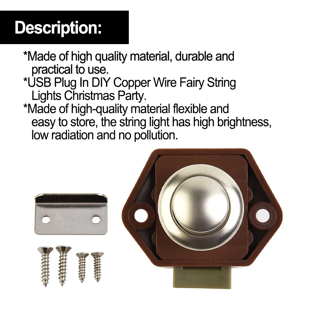 

Latches Button Lock Cabinet Door RV Lock Car Diameter 20MM Drawer Latches Plastic Zinc Alloy Boat Camper Push Lock