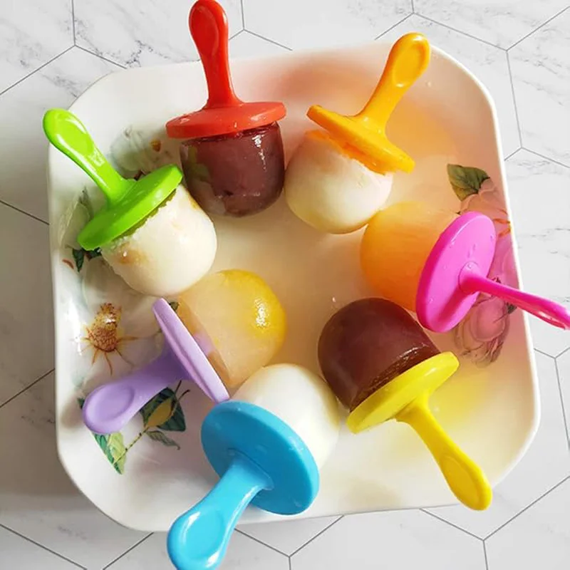 1pc 7 Holes DIY Ice Cream Pops Silicone Mold Ice Cream Ball Maker Popsicles Molds Baby Fruit Shake Home Kitchen Accessories Tool 5