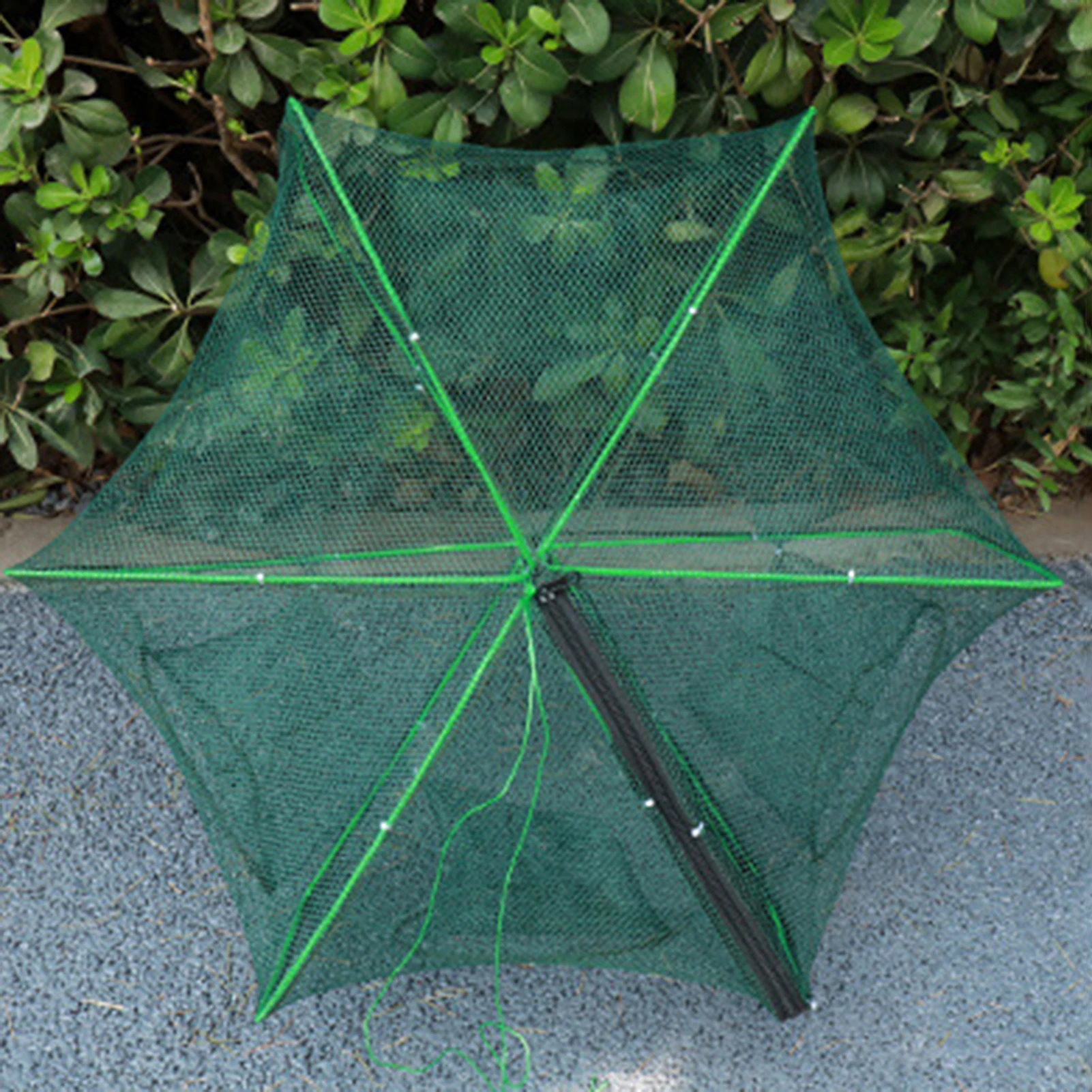 6-20 Holes Umbrella Net Shrimp Cage Fishing Net Catch Fish Protection  Automatic Folding Fish Net Portable Hand-thrown Fish Cage