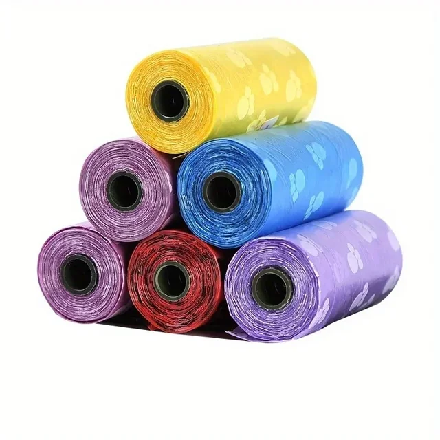 Assorted Color Leak-Proof Dog Waste Bags Refill - Dogs Litter & Housebreaking Essentials with Leash Clip, Bone Bag Dispenser 4