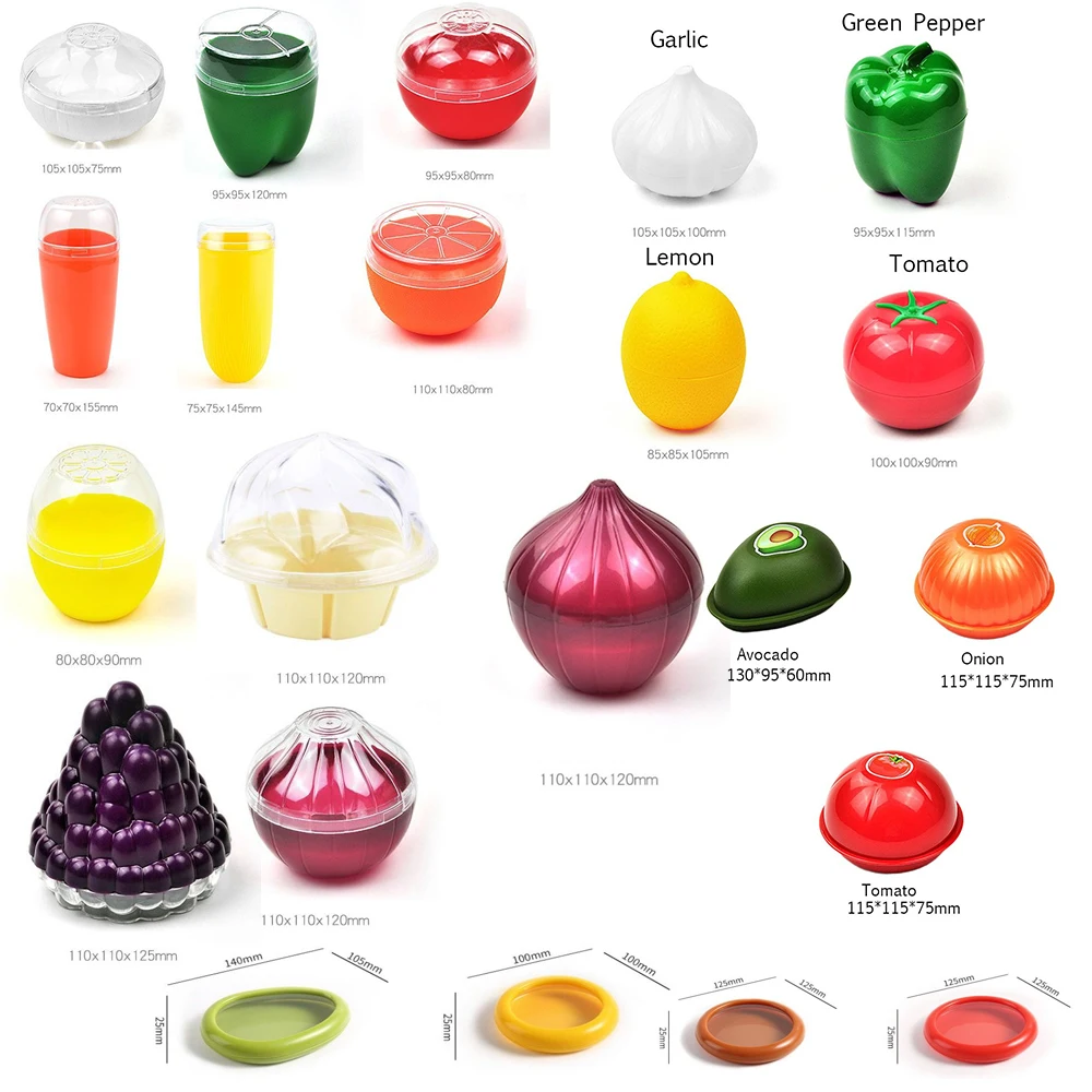 Food Storage Box Kitchen Storage Box Food Fruit Vegetable Garlic Onion Lemon Orange Corn Saver Box Avocado Keeper Fresher Jars Tomato Storage Container Sealed Box