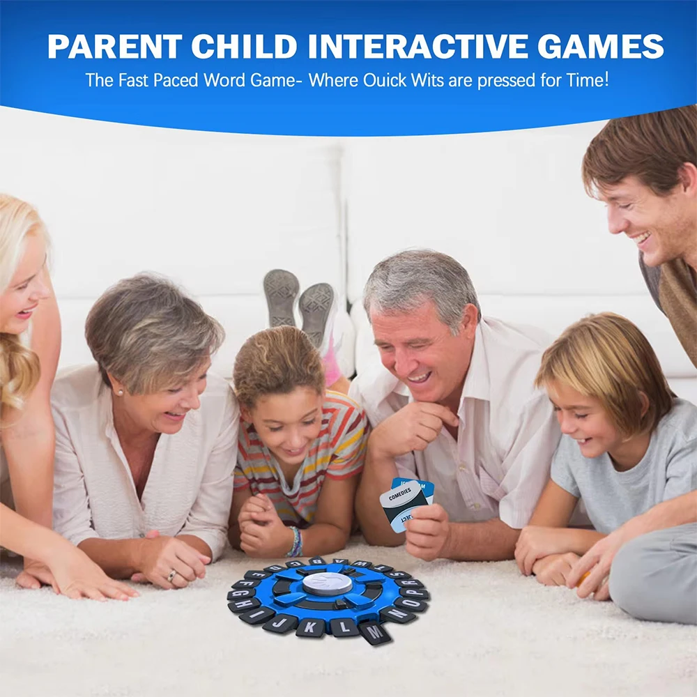 New Spanish Family Game Intelligence Letter Crazy Wheel Tapple Family Parent-child Interactive Desktop Creative Coordination 5