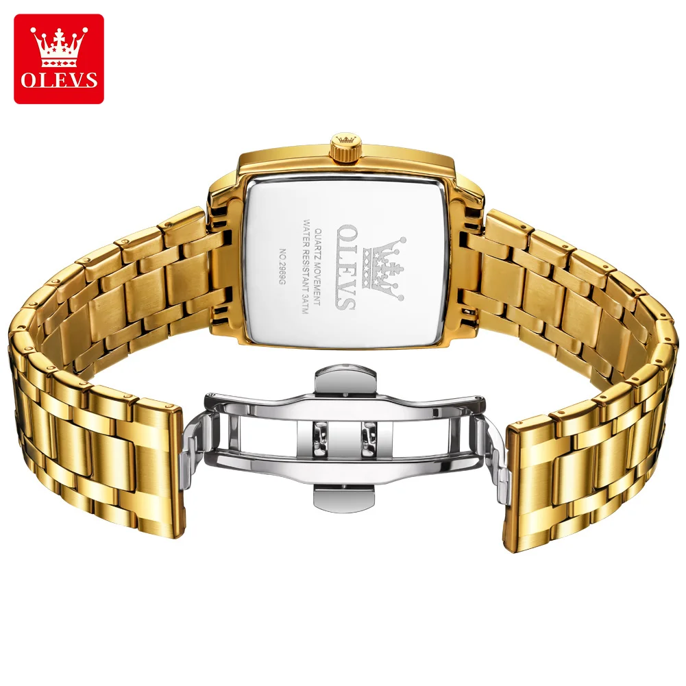 ساعة كوارتز مربعة للرجال ماركة OLEVS، تاريخ بسيط،...