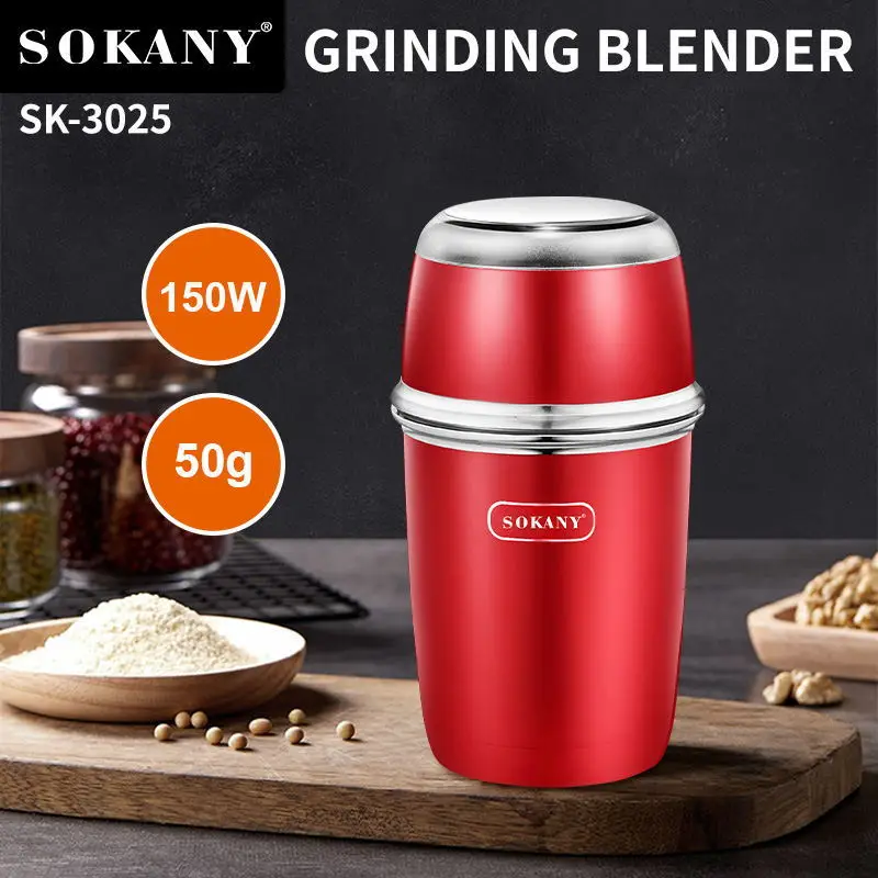 

Portable Mini Electric Coffee Grinder Washable Bean Grinder Stainless Steel Dry Grinder New Upgrade Portable for Office Outdoors