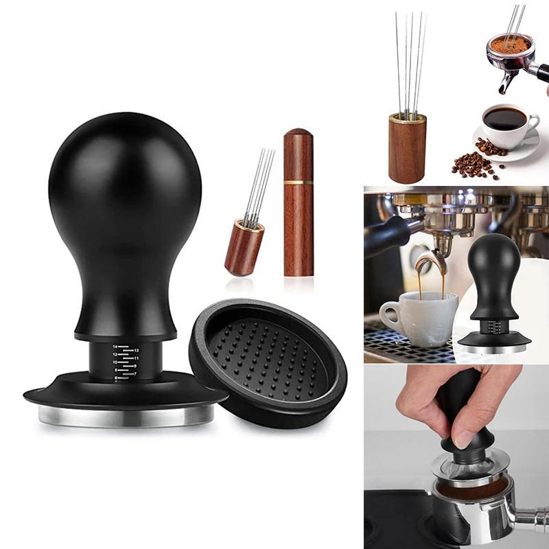 

Hot Espresso Tamper Coffee Tamper With Powder Press Needle Stainless Steel Tampers With Scale Coffee Distributor