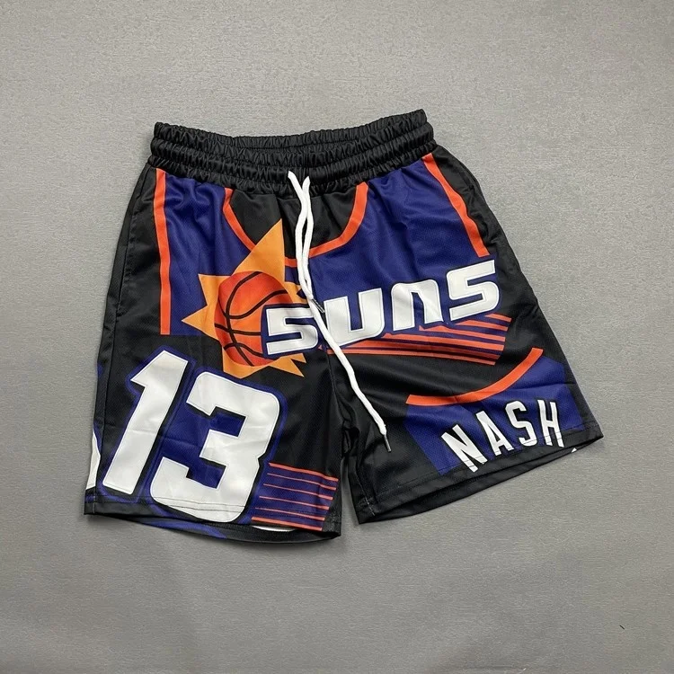 Summer Spring Print Black Sports Men's Shorts Outdoor Fitness Male Plus Size Casual Basketball Bottoms