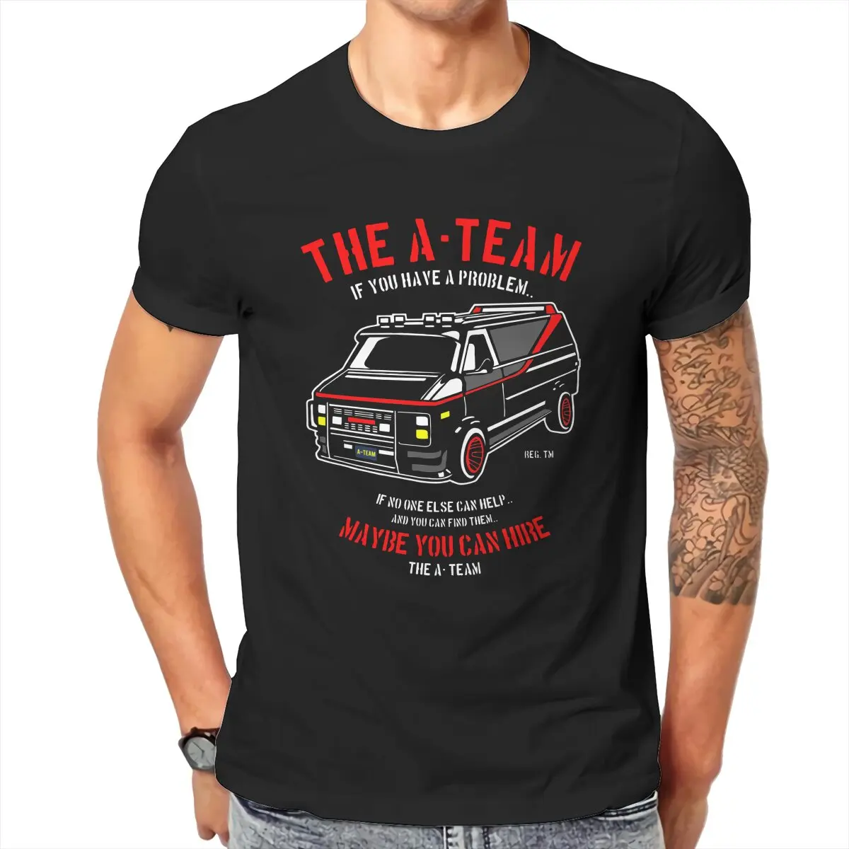 

Мужские футболки с принтом фильма A-Team, футболки с коротким рукавом и круглым вырезом для Mashup TV 80s, ханиба, Юмористические футболки, хлопковая одежда с принтом