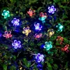 12M 100Leds Solar String Lights Outdoor Waterproof 8 Mode Battery Operated Cherry Flower Light Christmas Garden Party Decoration 5